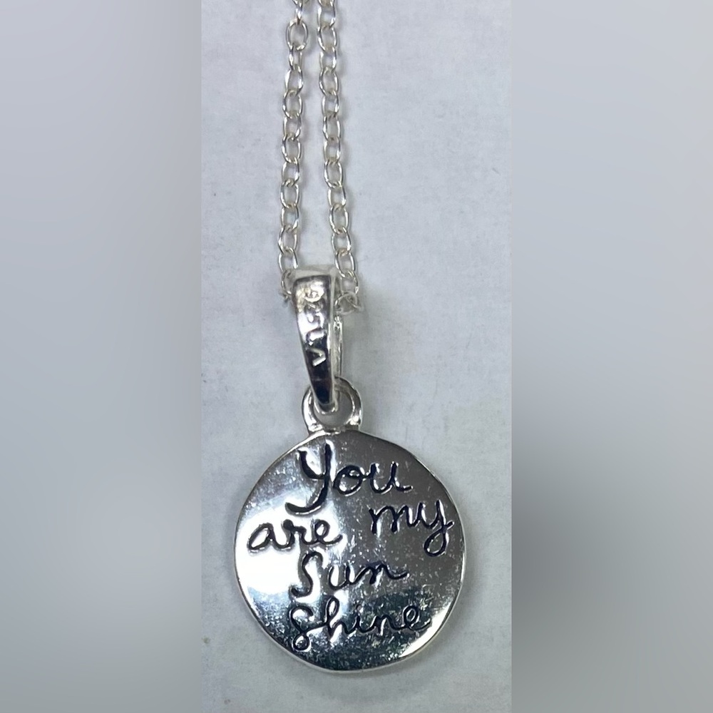 SILVER .925 SILVER PENDANT “YOU ARE MY SUNSHINE” UNIQUE DESIGN
